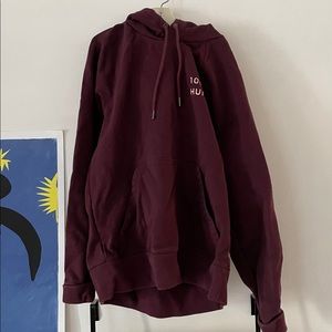 Everlane 100% Human Burgundy Hoodie